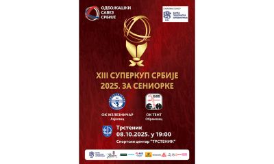 Železničar i TENT za pehar Superkupa 8. oktobra u Trsteniku