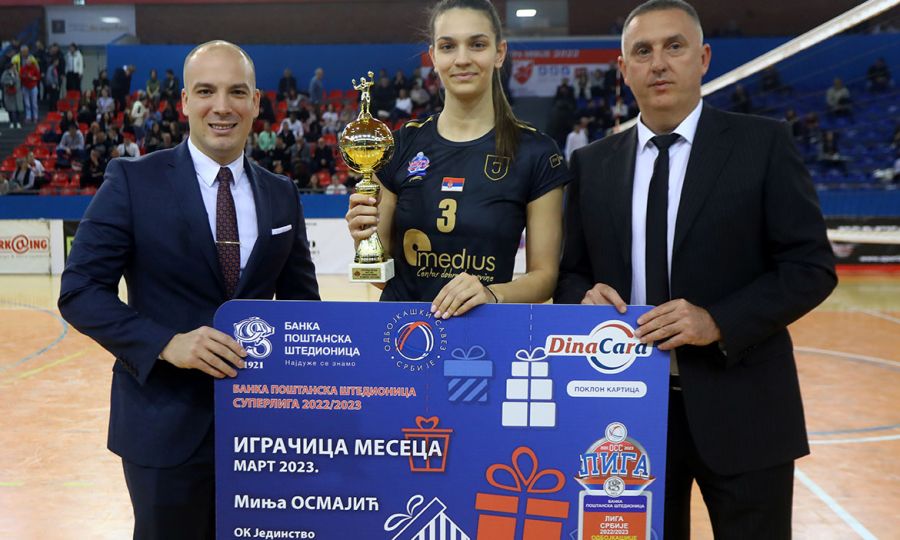Minji Osmajić trofej za najbolju odbojkašicu marta