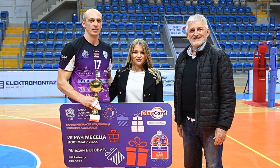 Mladenu Bojoviću trofej za najboljeg odbojkaša novembra