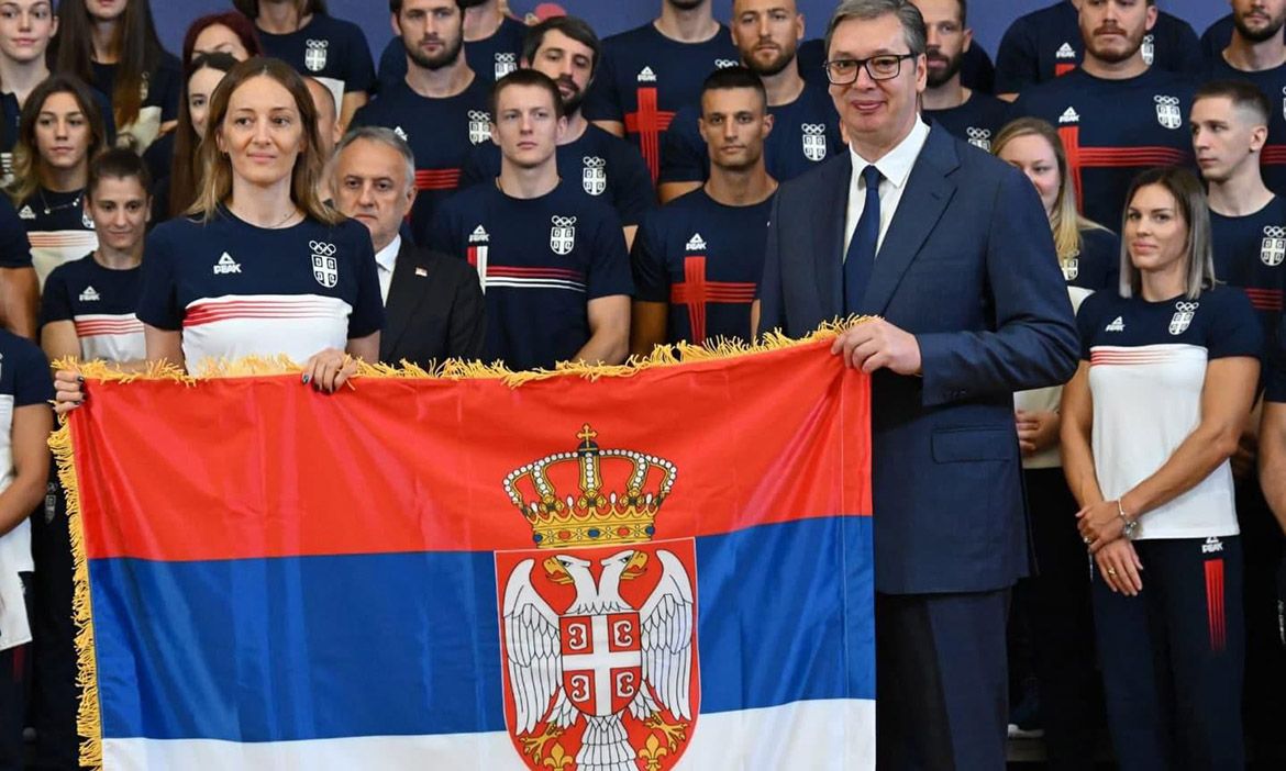 Aleksandar Vučić priredio prijem za članove Olimpijskog tima Srbije – Maji Ognjenović uručio zastavu Srbije
